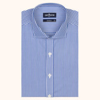 Chemise coupe cintrée à rayures marine