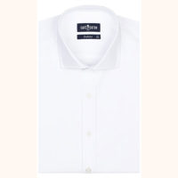 Chemise coupe cintrée en Chevron blanc