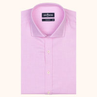 Chemise coupe cintrée en Natté rose