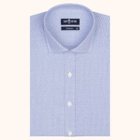 Chemise coupe classique à imprimés bleu