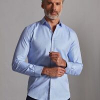 Chemise cintrée Come en chevron ciel