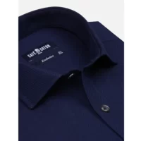Chemise cintrée Leo texturée marine