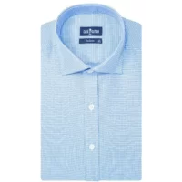 Chemise Coupe Classique À Micro Carreaux Ciel