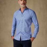 Café Coton Chemise cintrée Morris en twill bleu